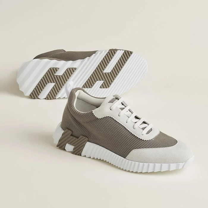 HERMES BOUNCING SNEAKER BROWN/WHITE