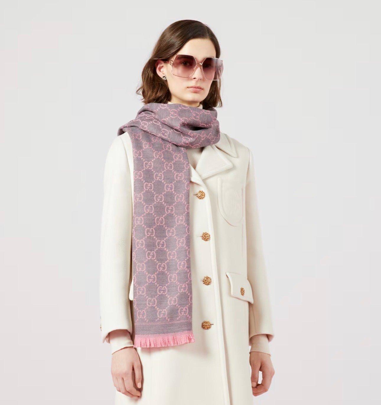 GG WOOL SCARF GRAPHITE