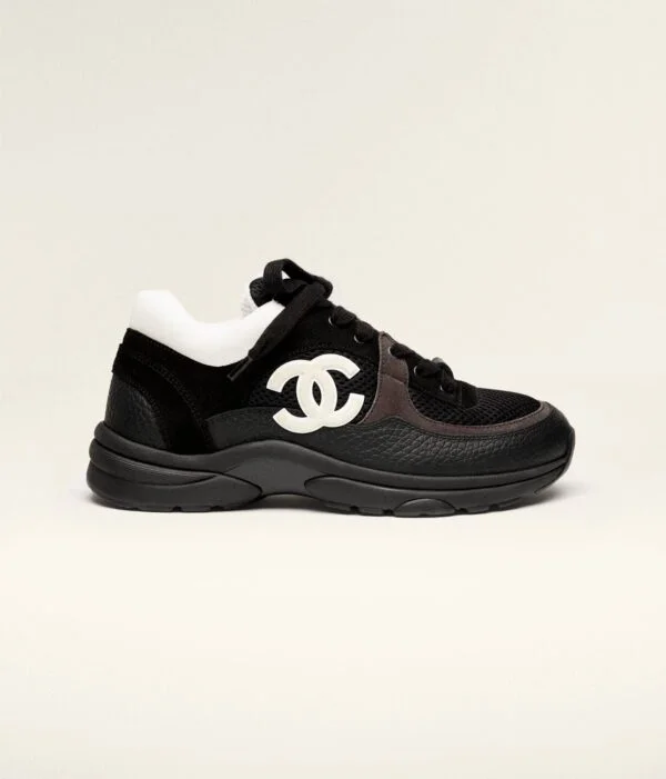 CHANEL LOW TOP SNEAKER BLACK MESH