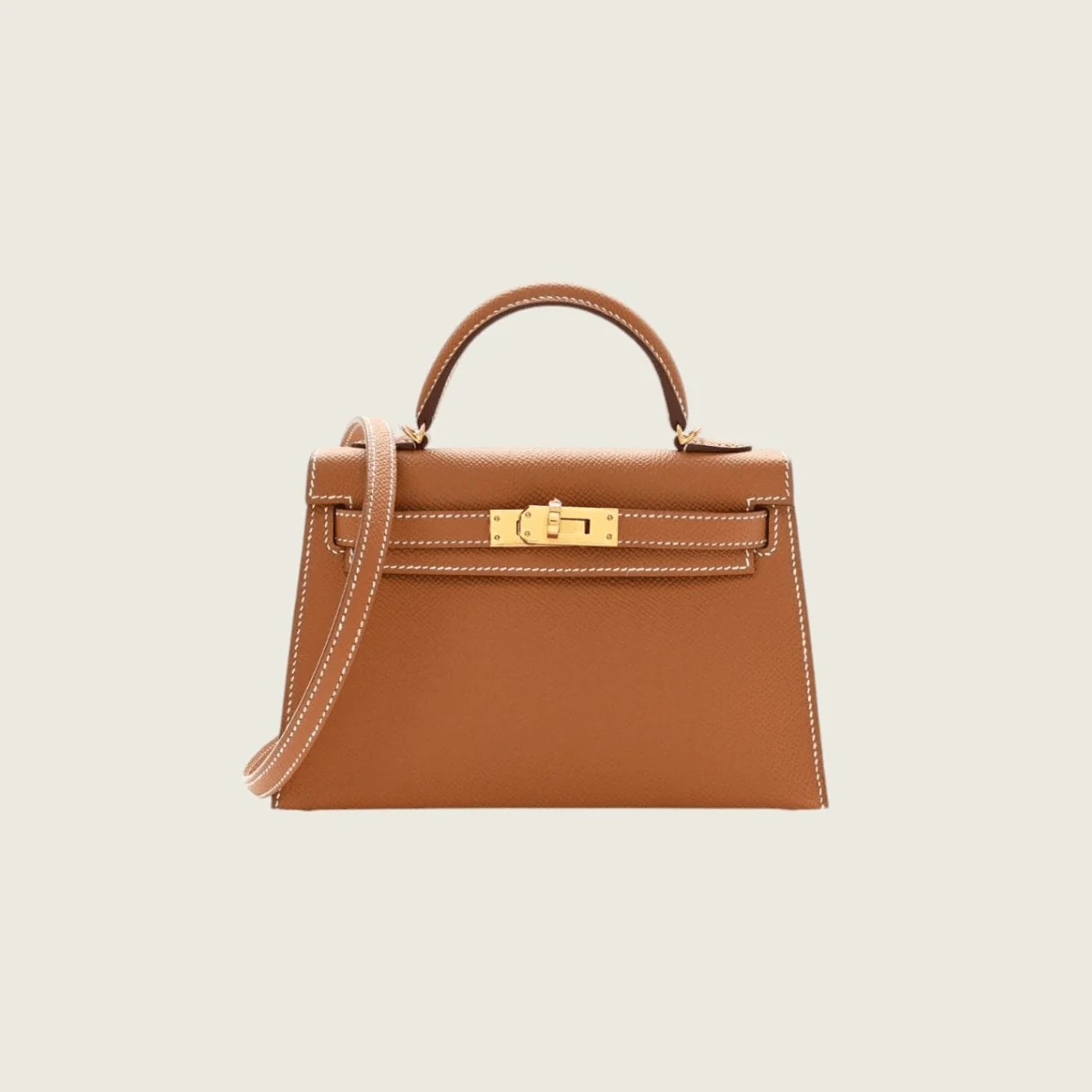 HERMES KELLY BROWN GOLD HARDWARE